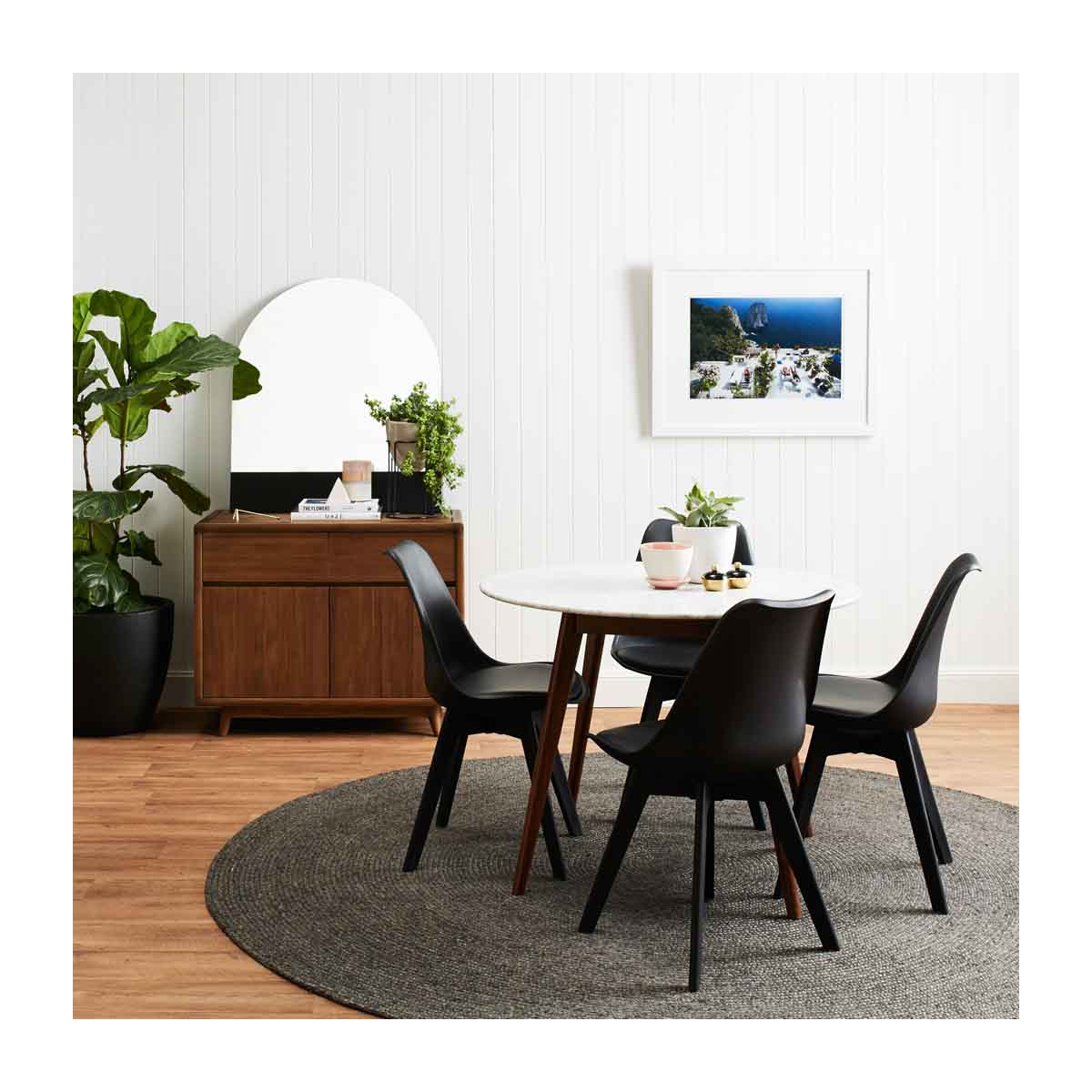 Modern Jaden Dining Chairs Set of 2 - Mid-Century Wooden Kitchen Chairs with Upholstered Seat - Perfect for Dining Room, Kitchen, Breakfast Nook & Small Spaces
