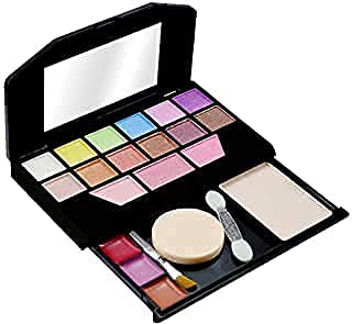 FOZZBY Makeup Kit 5024 with 5 Brushes & 2 Blenders - Multicolor for Girls Makeup Practice