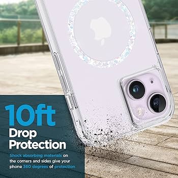 Case Mate Clear Twinkle MagSafe Case with Diamond Design for iPhone 14 Plus - Stylish & Protective Phone Cover for Everyday Use & Special Occasions
