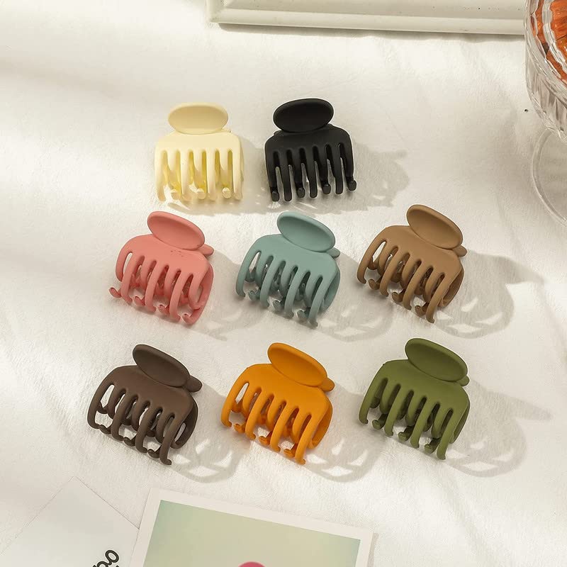 Shidara Medium Size No Slip Matte Hair Clips for Women - Double Row Jaw Claw Clips for Thin & Thick Hair (6-Piece Set) | Perfect for Work, Gym & Everyday Hairstyles