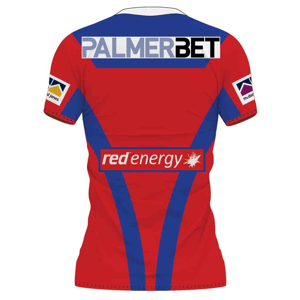 Newcastle Knights 2024 Home Jersey for Women - Official NRL Rugby League Team Apparel for Game Day & Fan Support