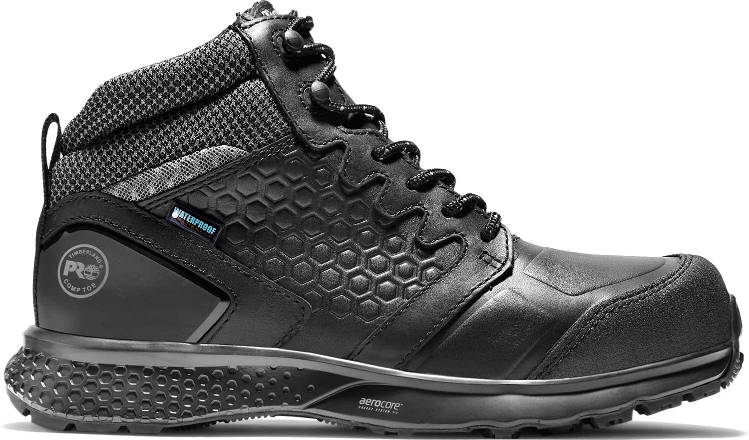 Timberland PRO Women's Reaxion Mid Composite Safety Toe Waterproof Work Boots - Industrial Hiking Shoes for Construction, Landscaping & Outdoor Work