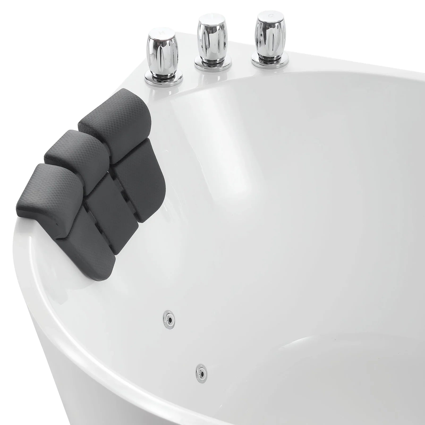 Empava 71-Inch White Acrylic Oval Jetted Bathtub with Massage Jets - Luxury Freestanding Soaking Tub for Spa-Like Relaxation at Home (Model 71AIS08) | Perfect for Master Bathrooms, Hotel Suites & Wellness Retreats