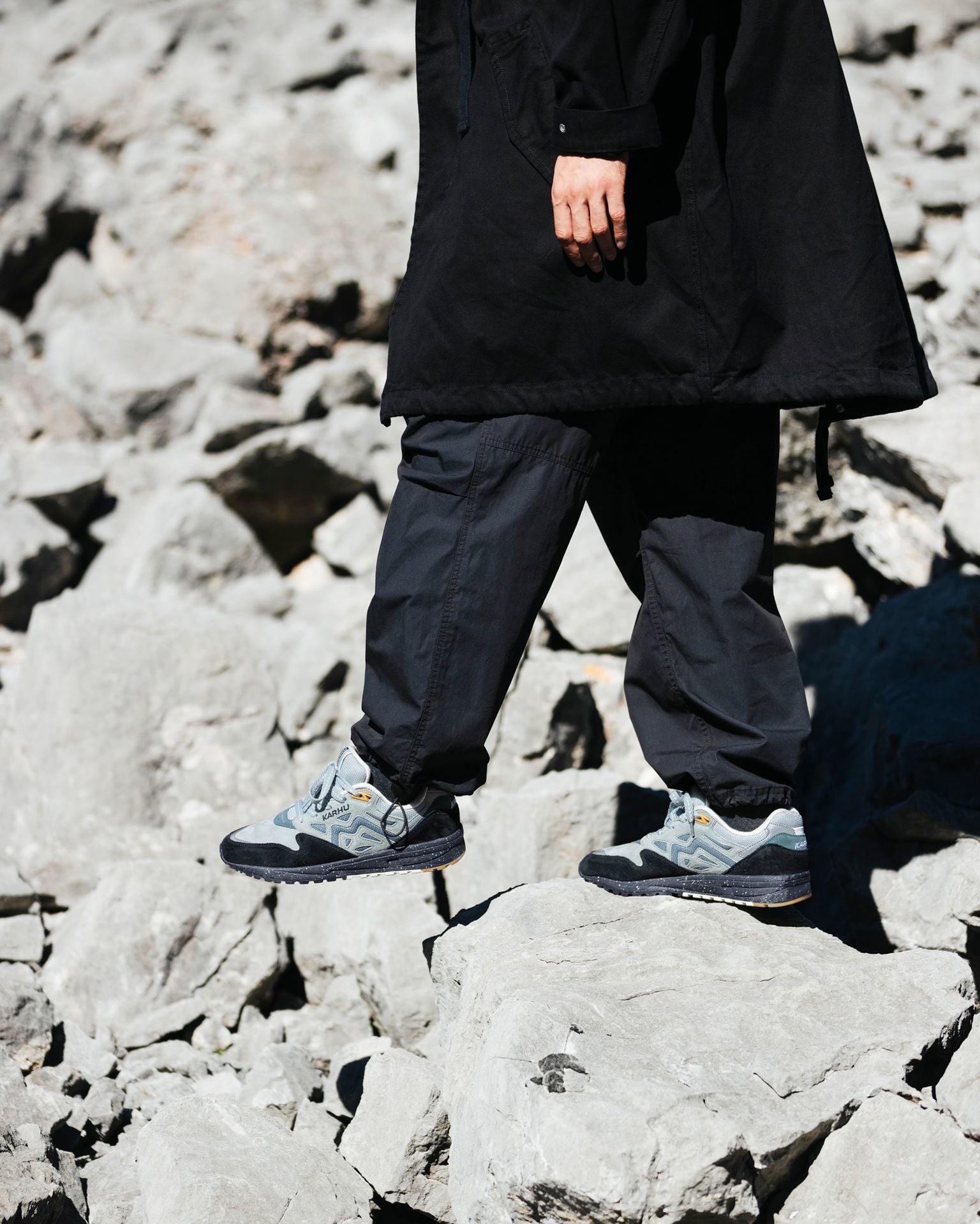 LEGACY 96 Sneakers in Jet Black & Stormy Weather Colorway - Stylish Men's Running Shoes for Gym Workouts & Casual Wear