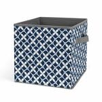 Navy Geometric Floral Plaid