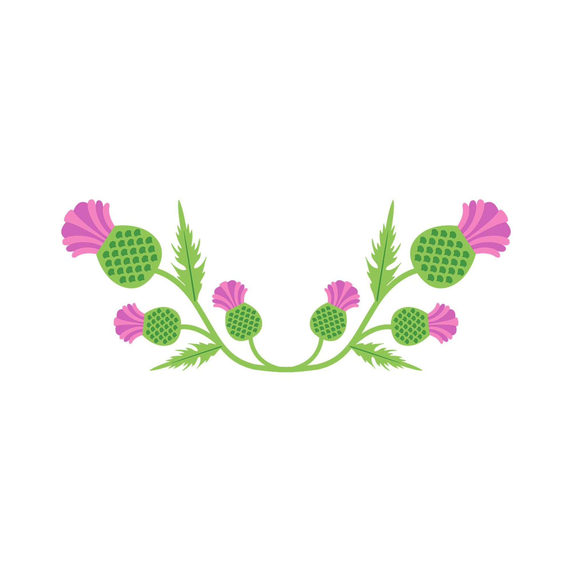 Scottish Thistle Sticker - Oval Car Bumper Decal for Cars & Laptops