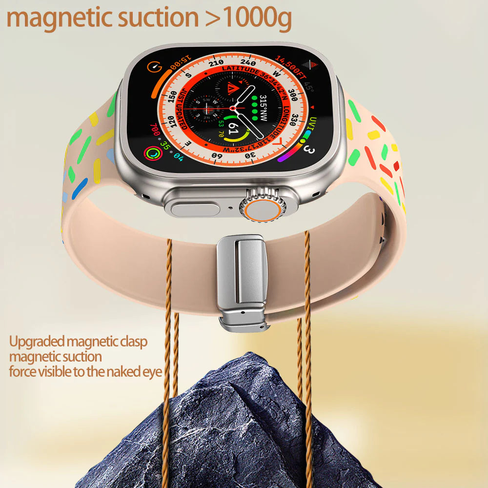 Colorful Magnetic Silicone Bracelets for Women & Men - Secure & Adjustable Rainbow Wristbands for Fitness, Yoga, and Everyday Wear