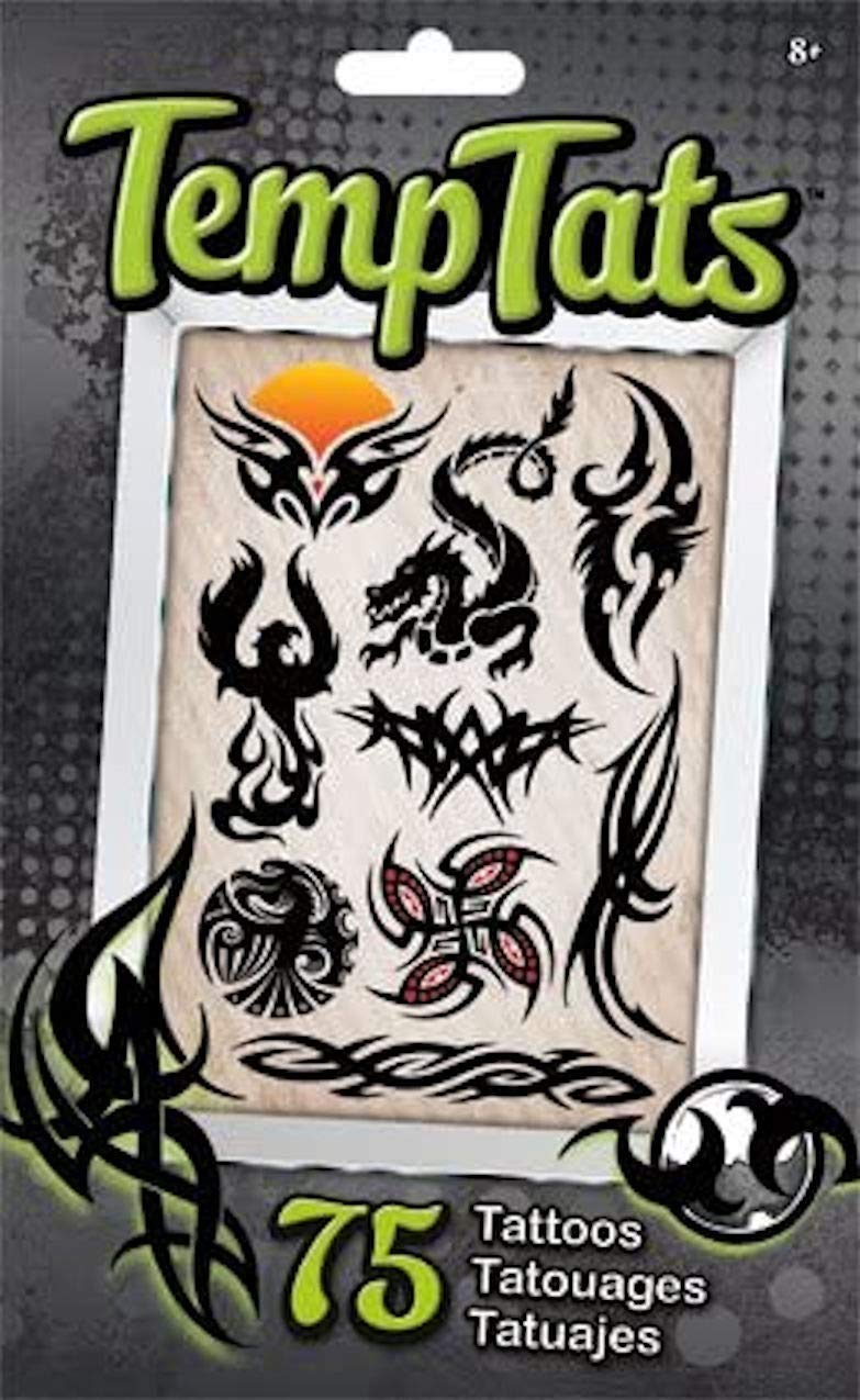 TempTats Temporary Tattoos - Waterproof Fake Tattoos for Adults & Kids - Tribal, Floral & Animal Designs - Perfect for Parties, Halloween & Costumes