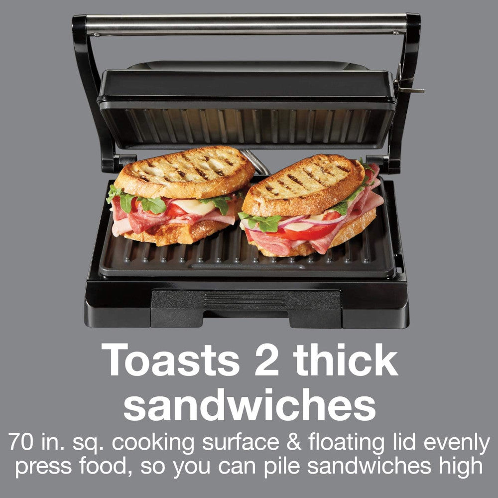 Proctor Silex 25440PSC 4-Serving Panini Press & Sandwich Maker - Compact Indoor Grill for Home, Kitchen, Dorm & Office Use
