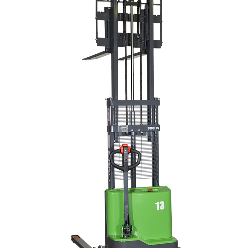 EKKO EB13C 98Li Lithium Electric Straddle Stacker - 2800lb Capacity | Warehouse & Industrial Material Handling Equipment