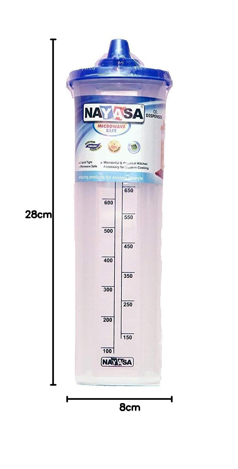 Premium Plastic Oil Dispenser Set - 1000ml & 600ml (2-Pack) | Multicolor Kitchen Oil Bottles for Cooking, Salad Dressing & Baking | BPA-Free, Durable & Leak-Proof