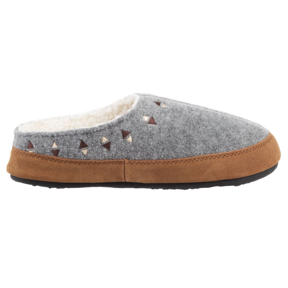 Women's Geo Embroidered Clog Slippers with Cloud Cushion® - Comfortable House Shoes for Indoor & Outdoor Wear - Perfect for Relaxing at Home, Running Errands or Gardening