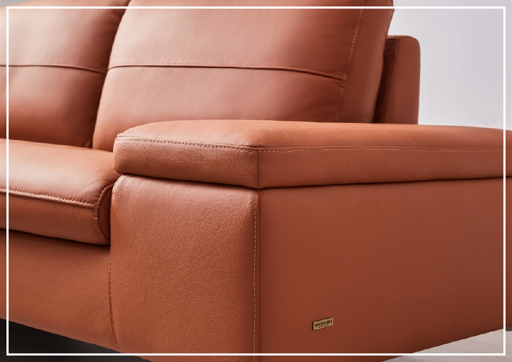 Gio Italia Decker L-Shaped Italian Leather Sectional Sofa - Modern Luxury Living Room Furniture for Home & Office Comfort