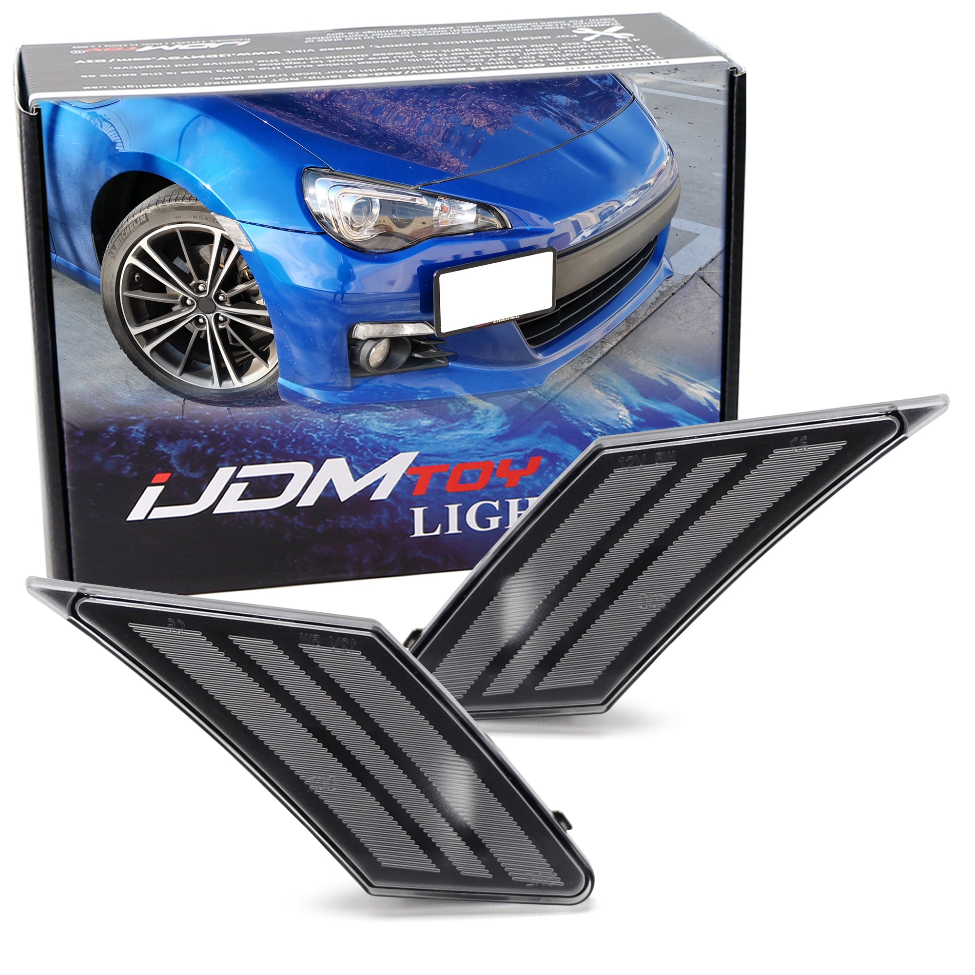 Clear Lens Front Side Marker Lamp Housings for Subaru BRZ Scion FR-S Toyota 86 - Replacement Light Assembly for Enhanced Visibility & Safety (Perfect for Night Driving & Custom Car Mods)