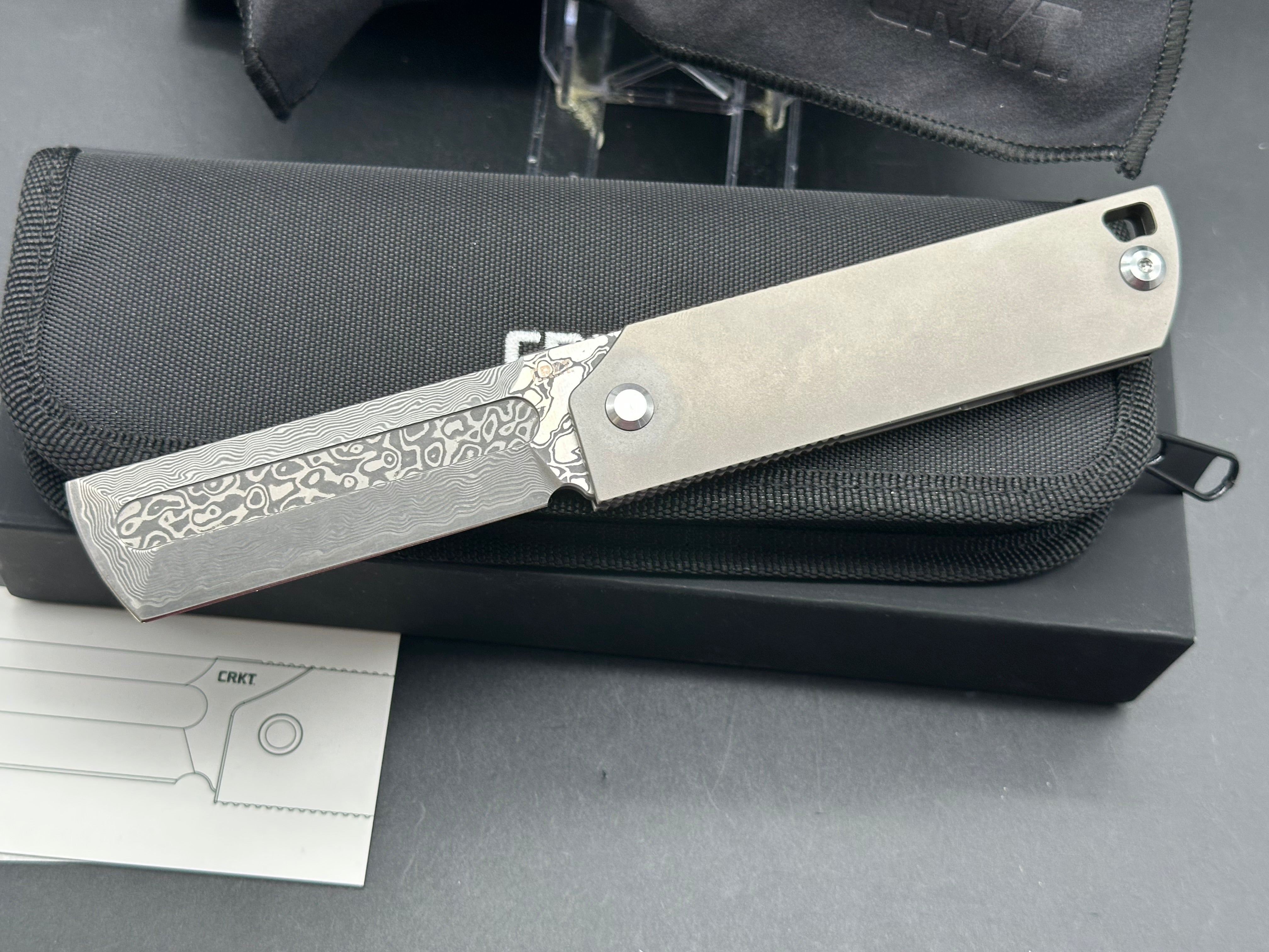 CRKT Mbombo Frame Lock Knife - Titanium Handle with 3.23