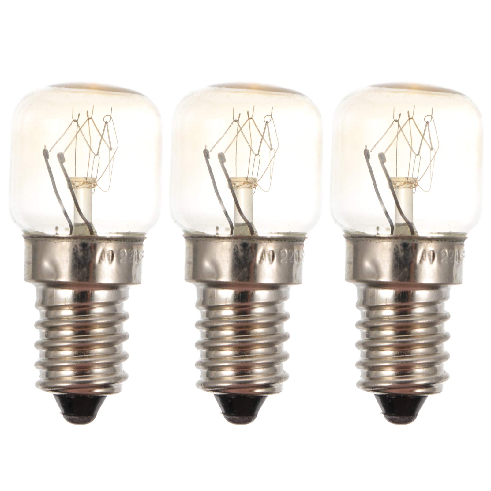 Uonlytech 3-Pack E14 LED Oven Light Bulbs 15W, Clear Glass Incandescent Replacement Bulbs for Stove, Refrigerator, Microwave - Energy Efficient & Long Lasting - Perfect for Kitchen Appliances and Home Lighting