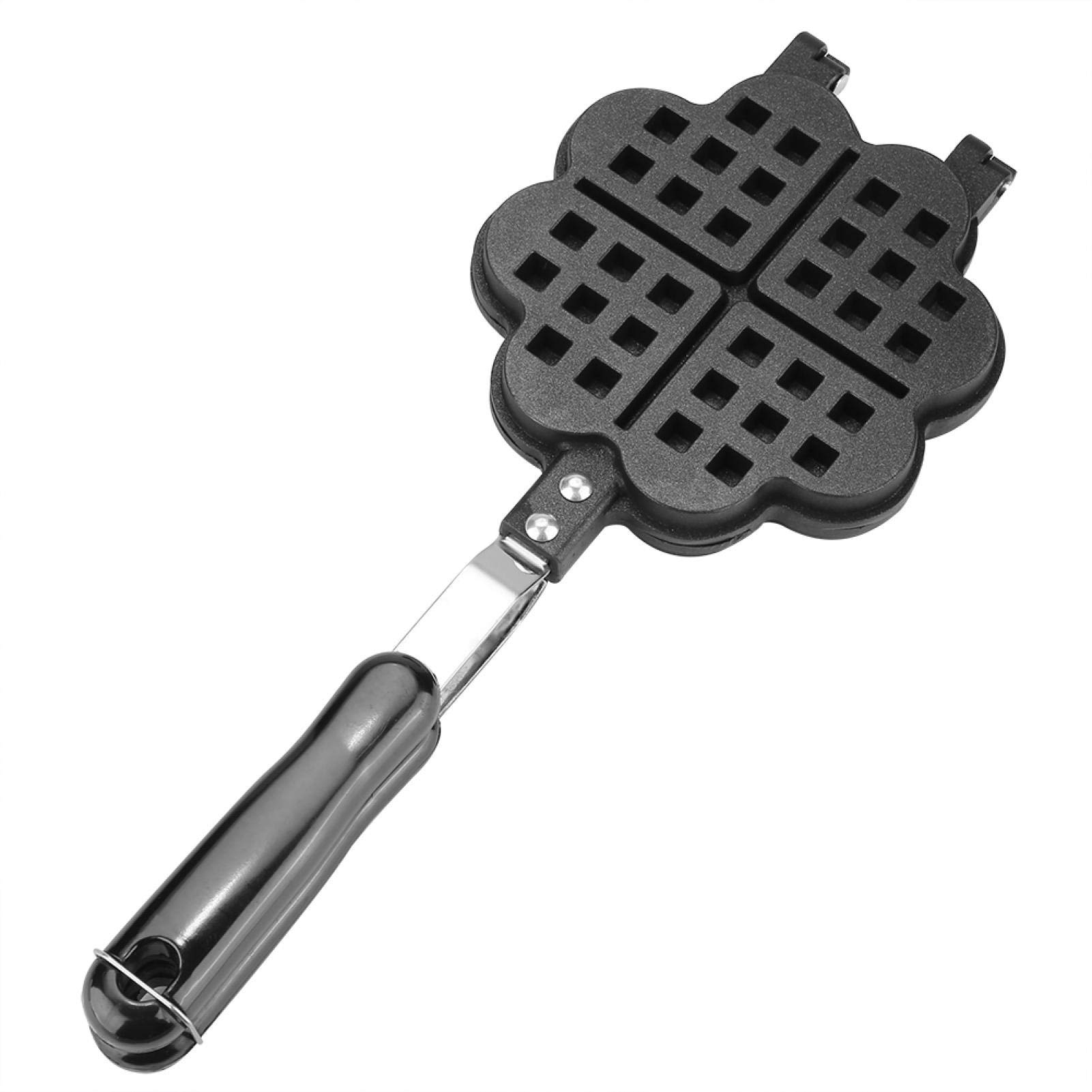 Heart Shaped Waffle Maker - Non-Stick Waffle Baking Pan for Gas Stove - Perfect for Breakfast, Brunch & Family Gatherings