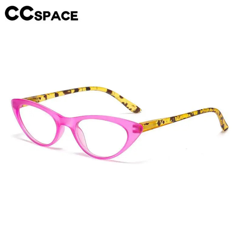 CCspace Unisex Full Rim Oval Cat Eye Polycarbonate Reading Glasses +1.50 to +4.00 Strength - Lightweight & Durable Eyewear for Reading, Work & Fashion