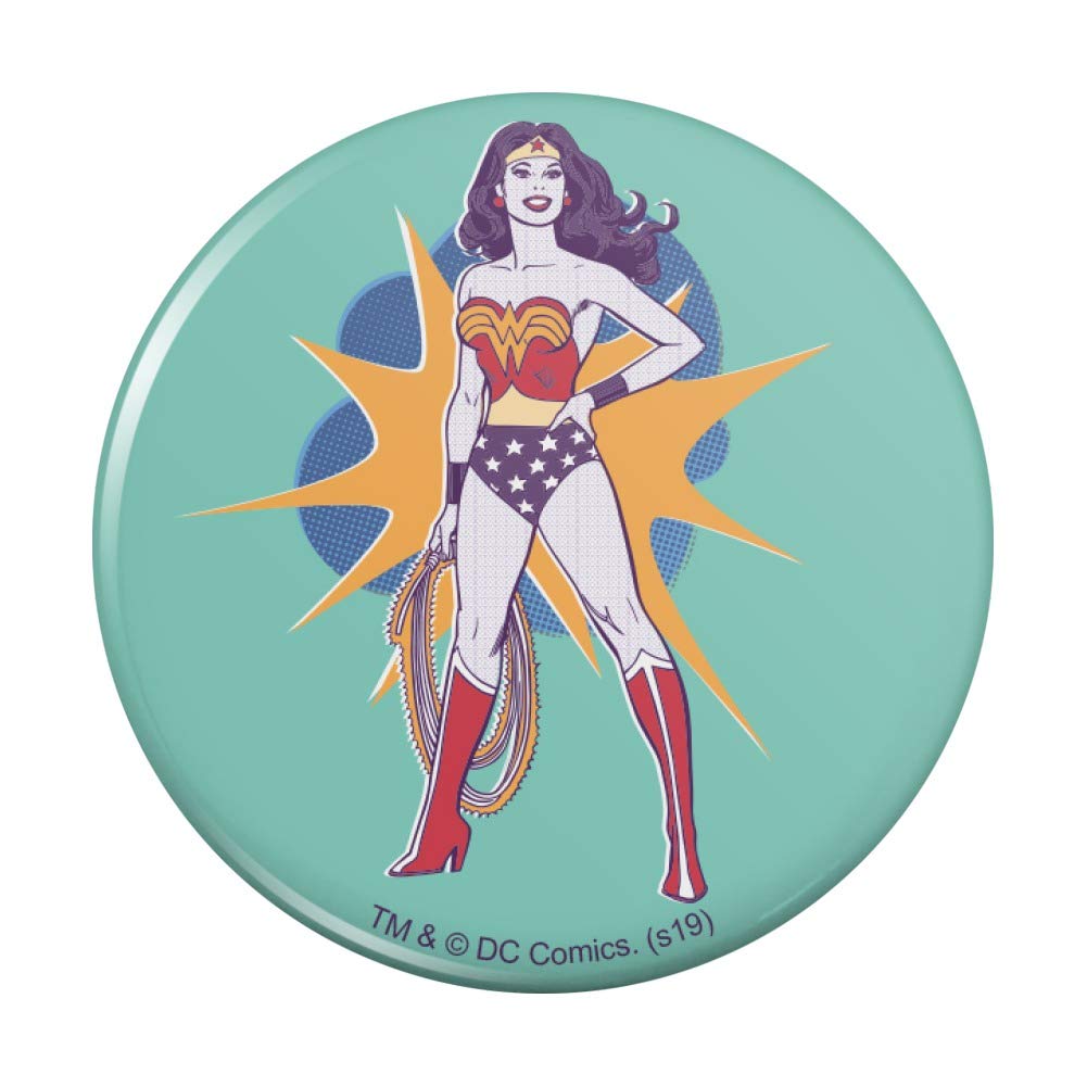 Wonder Woman Vintage Refrigerator Magnet - Decorative Fridge Button for Kitchen, Office, Locker & Home Decor - Perfect for Superhero Fans & Collectors
