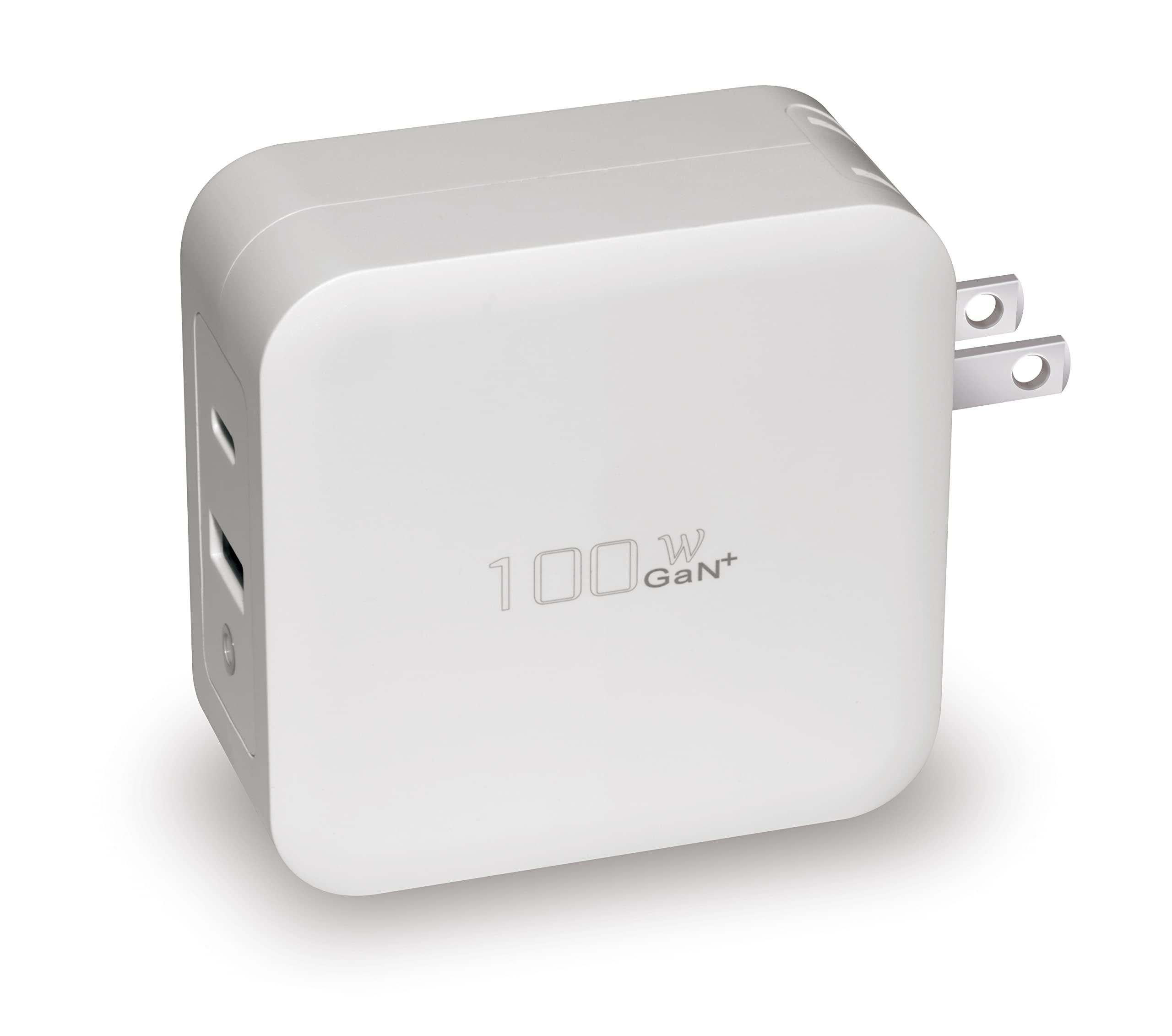 100W GaN PD Fast Charger with USB-C & USB-A Ports - Compact Wall Charging Station for MacBook Pro/Air, iPhone 13/14/15 Pro, iPad, Galaxy, Pixel 6 Pro, Dell XPS & USB-C Laptops - Fast Charging for Home, Office & Travel (White)