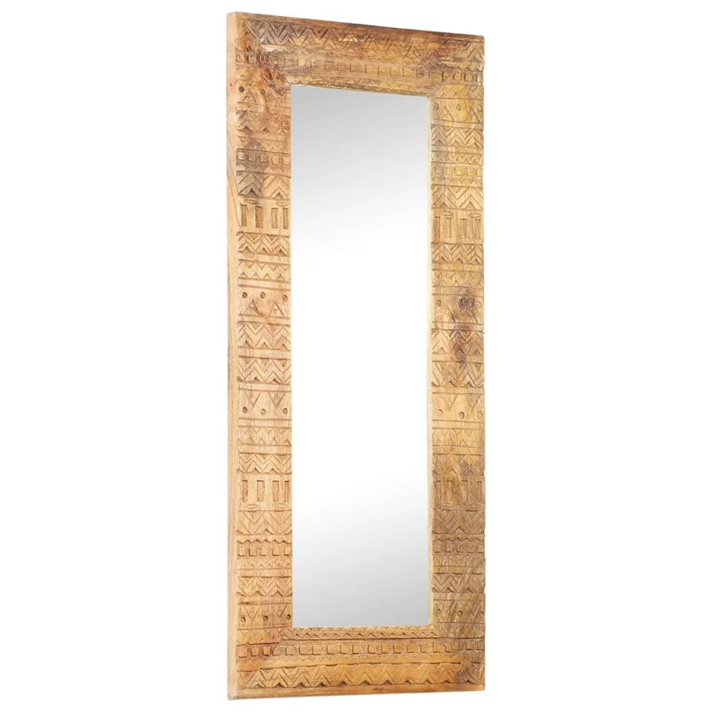 Hand-Carved Rectangular Wall Mirror 43.3