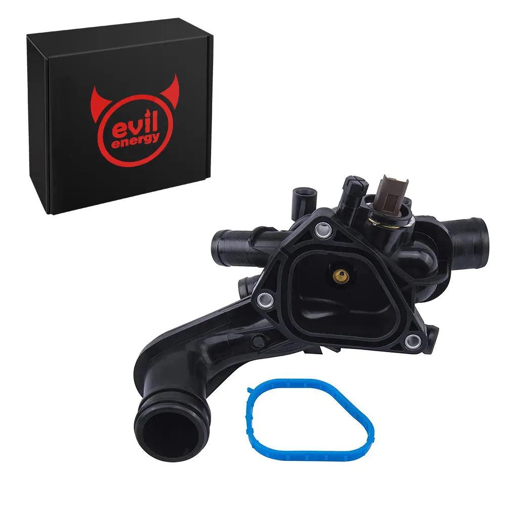 EVIL ENERGY Thermostat Housing Assembly 11537534521 - Compatible with 2007-2013 Mini Cooper & 2011-2013 Mini Cooper Countryman 1.6L - Engine Cooling System Replacement Part for Improved Performance
