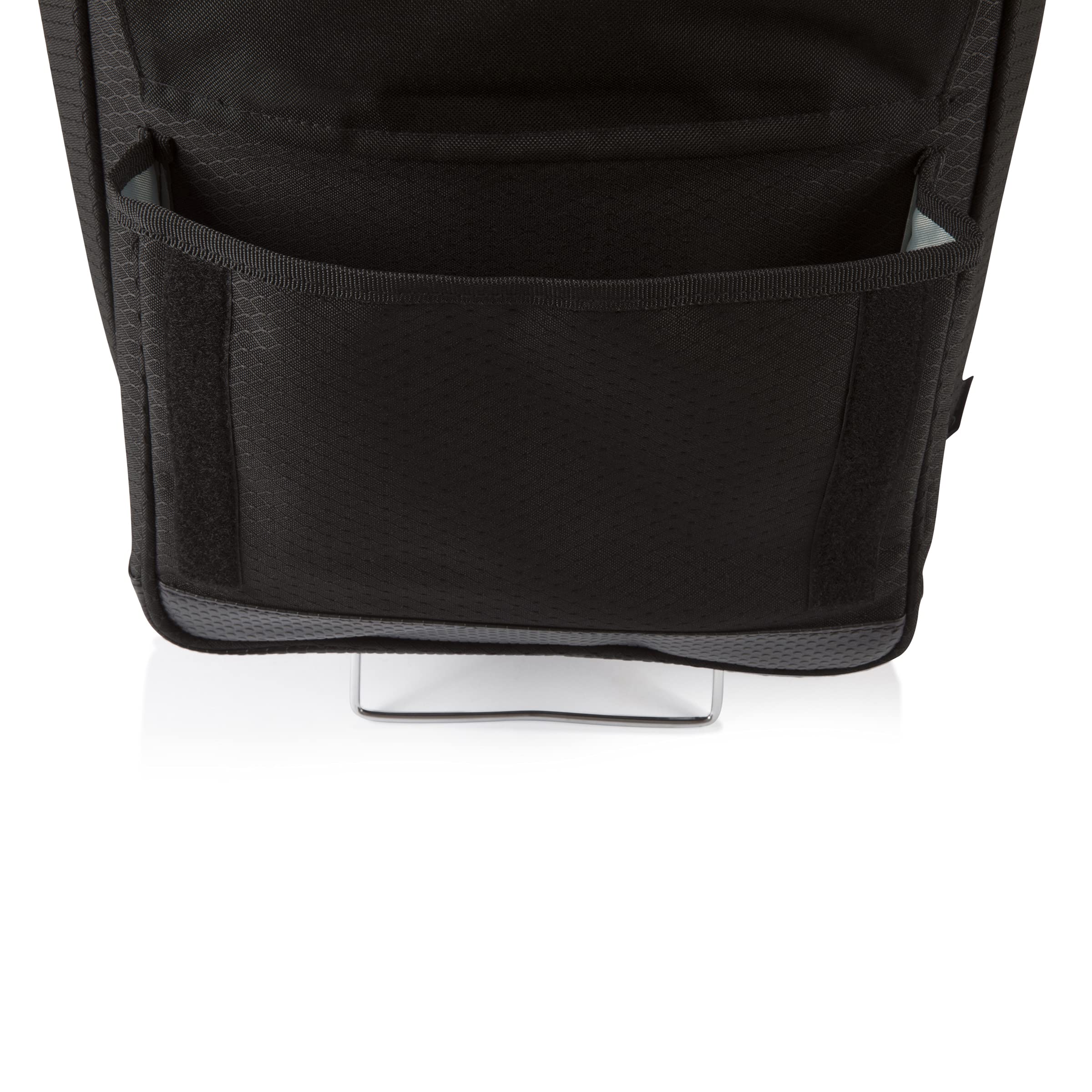 PICNIC TIME Cellar 6-Bottle Insulated Wine Carrier & Cooler Tote - Portable Water-Resistant Travel Cooler Bag for Picnics, Beach, Camping & Outdoor Events (Black with Gray Accents)