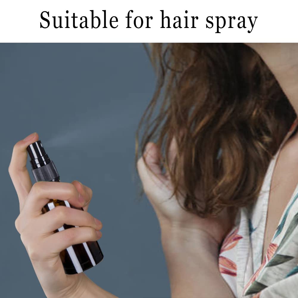 2oz Amber Glass Spray Bottles for Essential Oils & Aromatherapy - Small Empty Fine Mist Spray Bottles (Set of 3) - Perfect for DIY Beauty, Hair Care & Home Cleaning Solutions