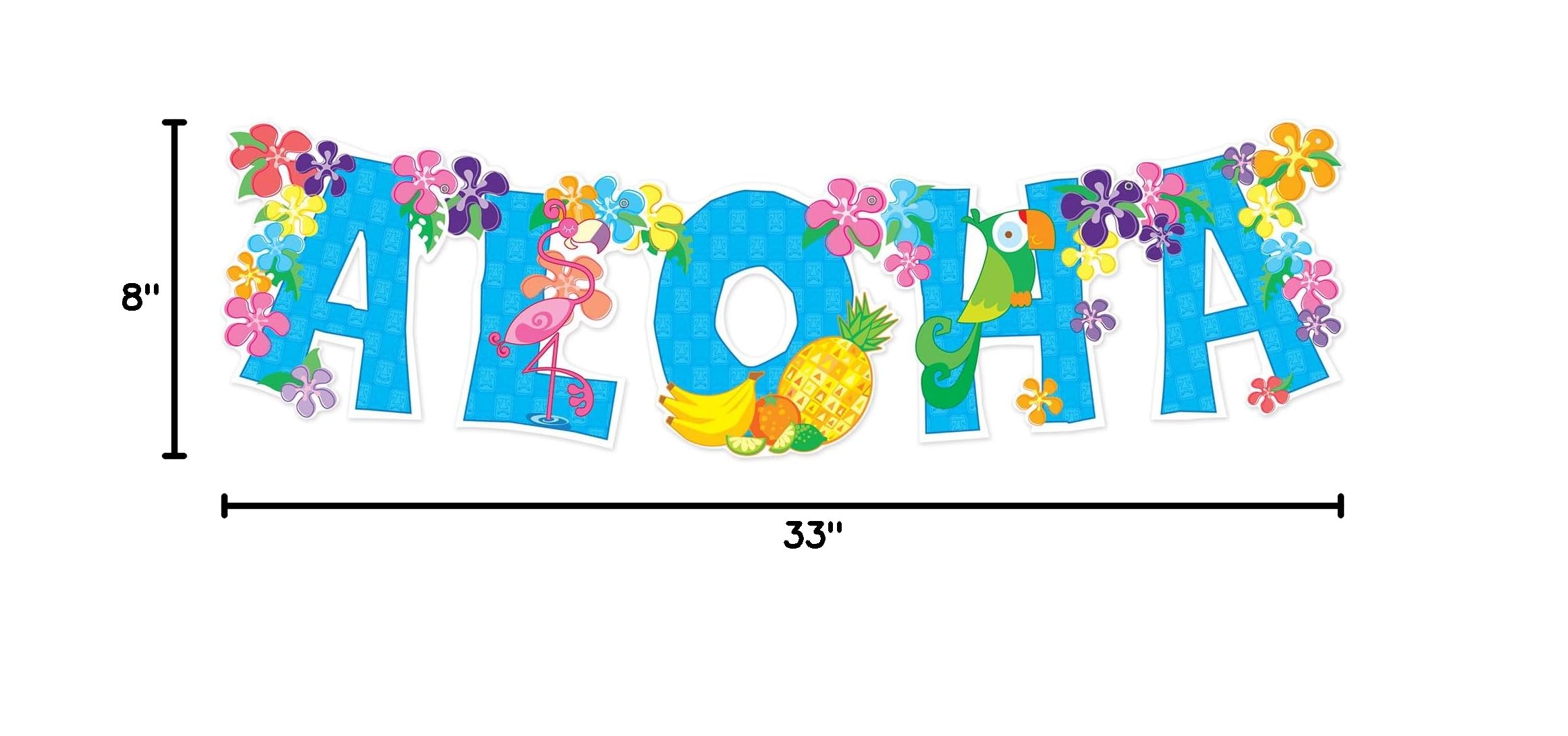 Aloha Streamer Party Accessory - 1 Count Pack - Perfect for Luau, Hawaiian Themed Parties & Tropical Celebrations