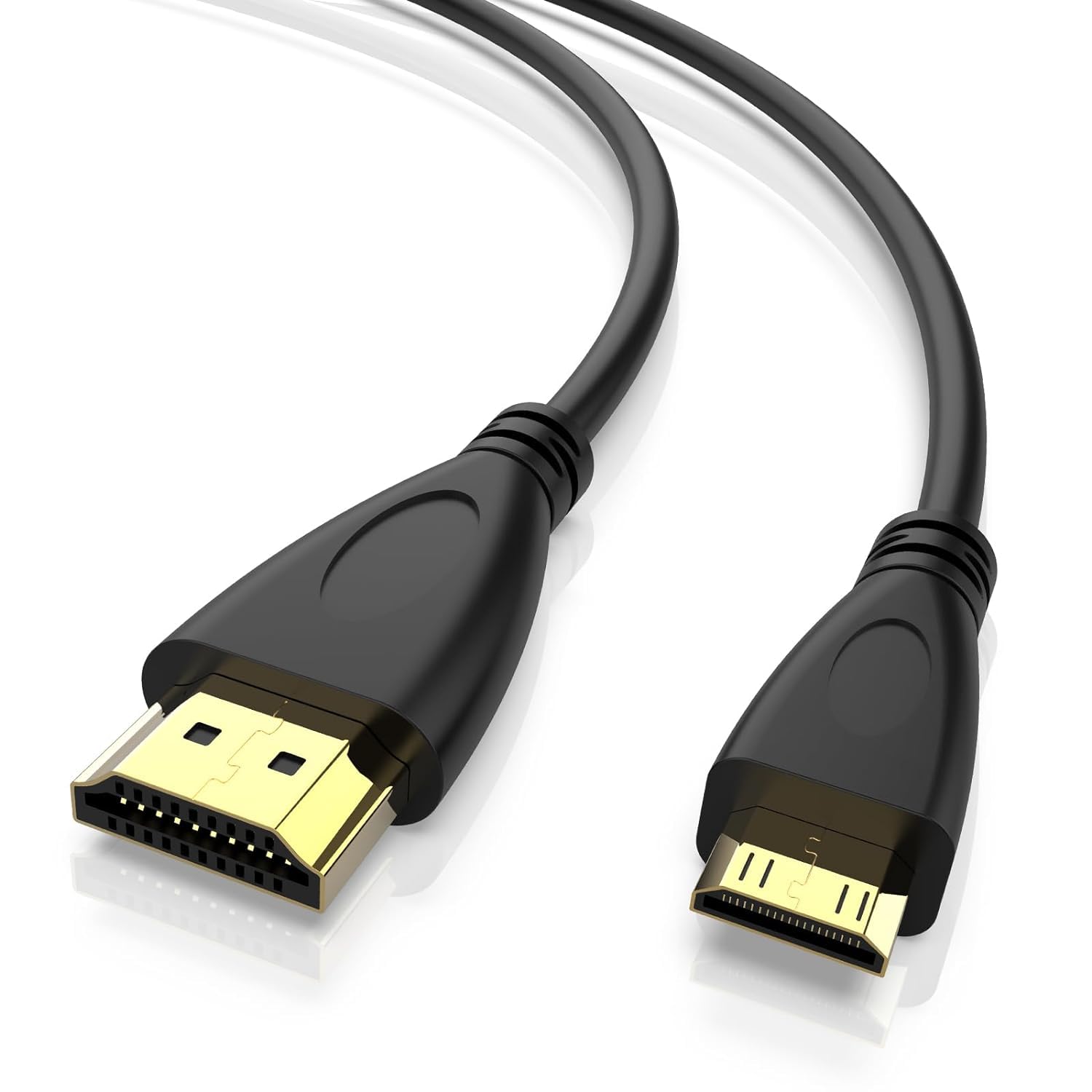 SPIN CART Mini HDMI to HDMI Cable - 6ft High-Speed 4K 60Hz Gold-Plated Connector for Camera, Camcorder, Tablet, Laptop & Graphics Card | Perfect for Home Theater, Gaming & Professional Video Editing