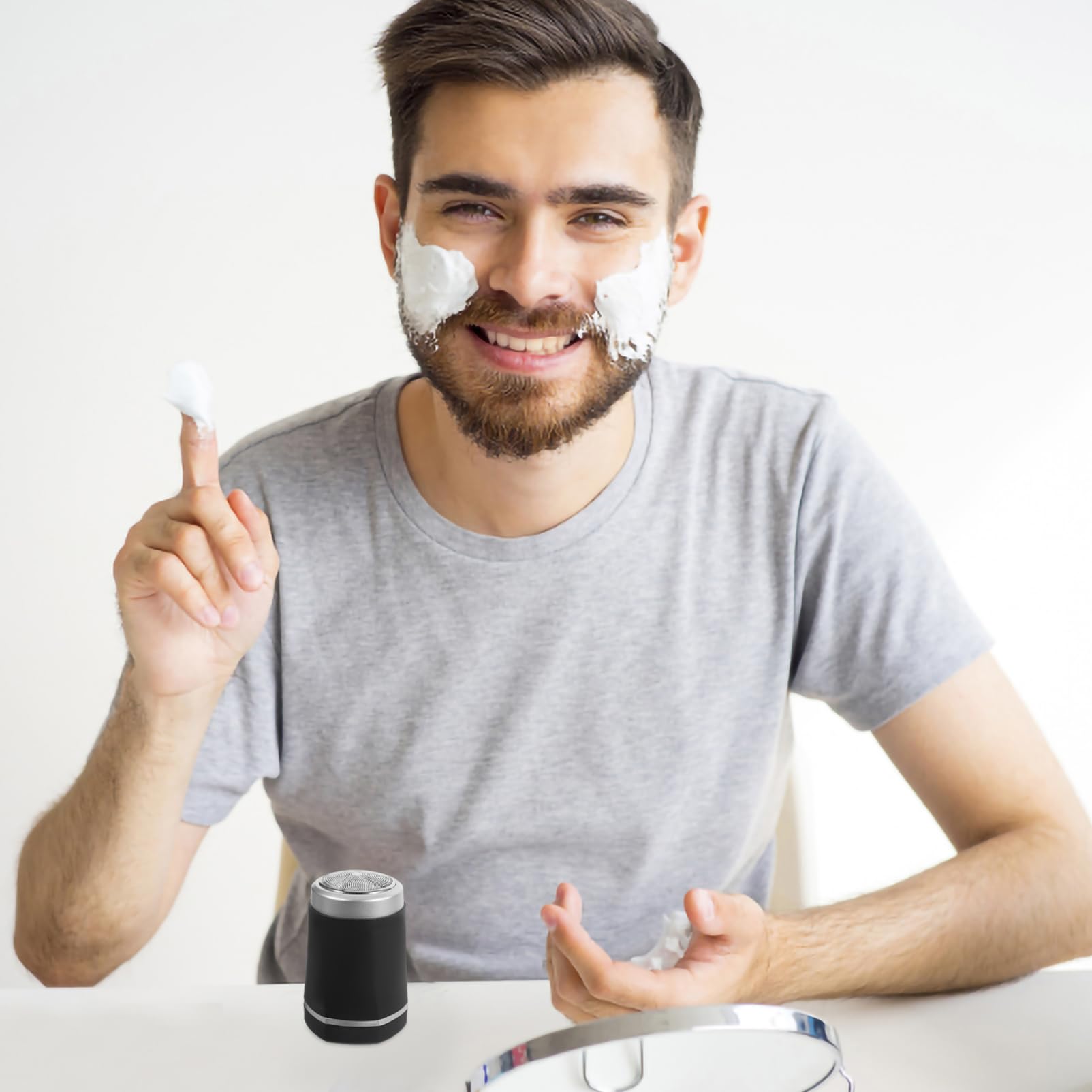 Premium Electric Shaver for Men - Rechargeable Cordless Beard Trimmer & Facial Hair Grooming Kit with Travel Case - Perfect for Home, Office & Travel Grooming Essentials