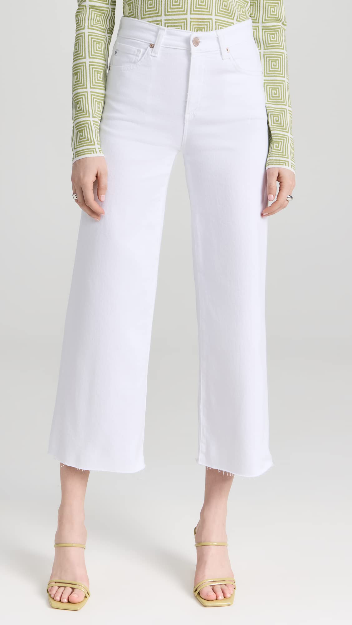 AG Adriano Goldschmied Women's Saige High-Rise Wide Leg Crop Jeans - Comfortable Stretch Denim Pants for Casual Wear & Everyday Outfits