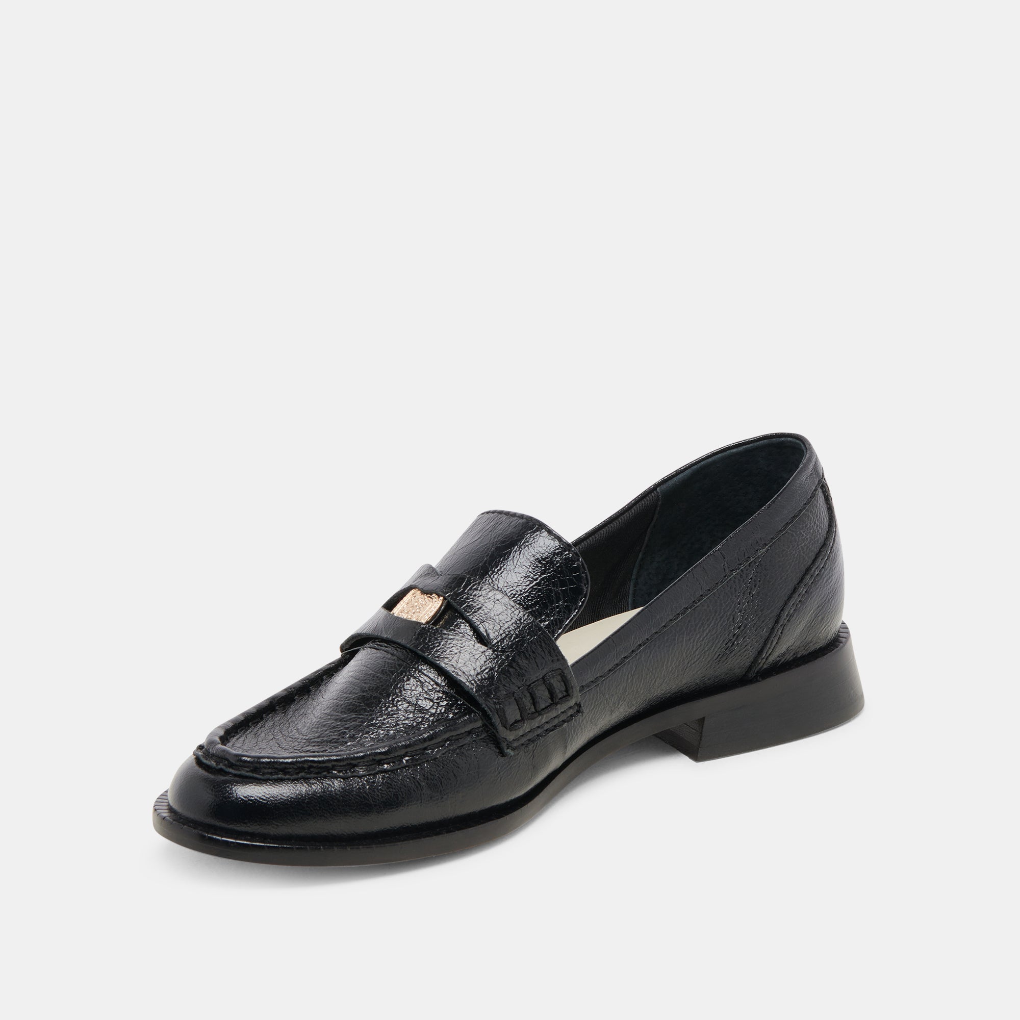 HILLY WIDE LOAFERS MIDNIGHT COIN - Comfortable Slip-On Shoes for Women, Fashionable Penny Loafers with Coin Detail - Perfect for Office, Casual Outfits & Everyday Wear
