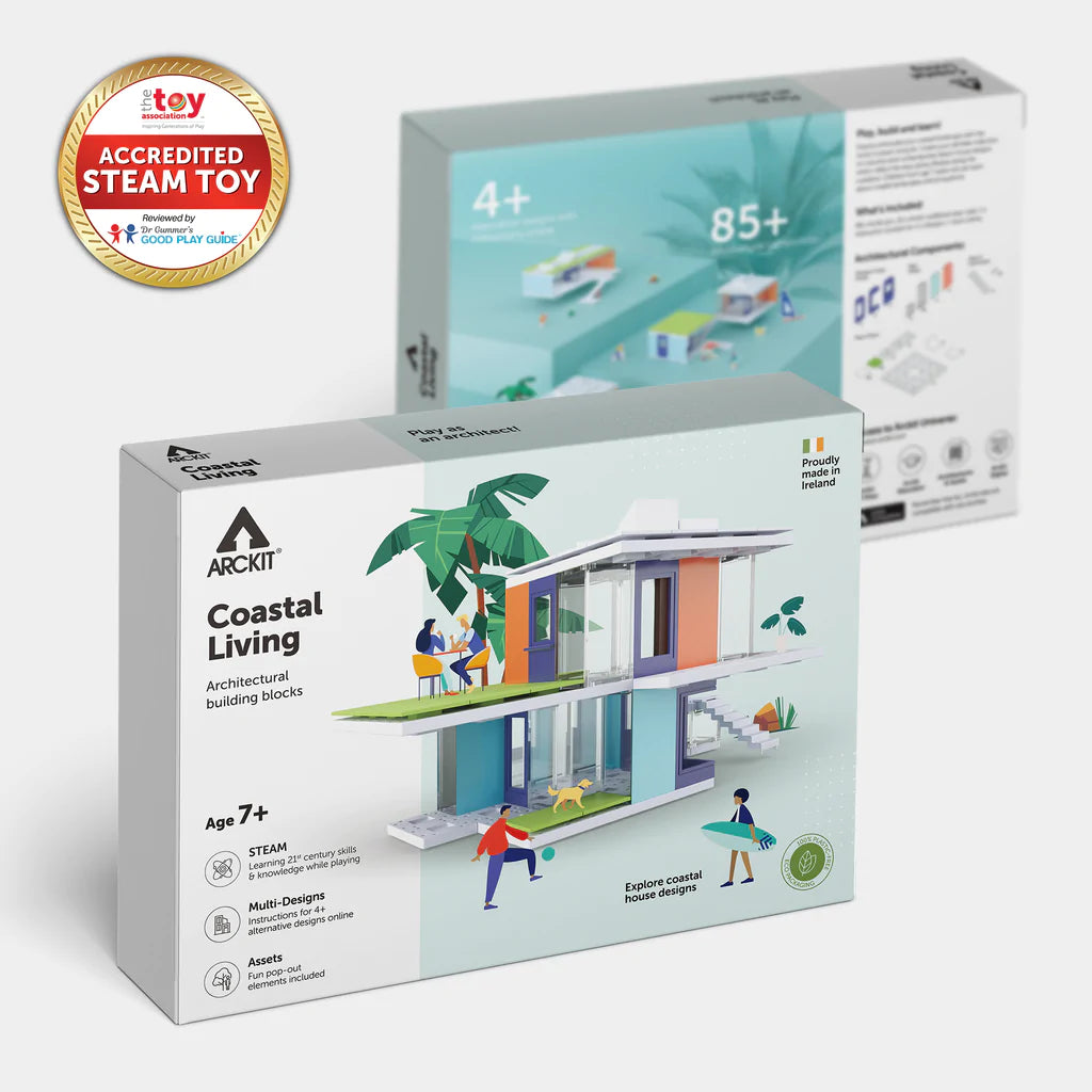 Arckit Coastal Living Model House Kit - DIY Architectural Building Set for Kids & Adults - Perfect for Home Decor, Gifts & Educational STEM Projects