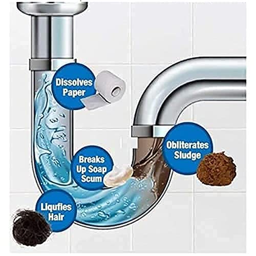**Powerful Sink & Drain Cleaner Powder - Fast Unclogging for Kitchen & Toilet Pipes - 110g Pack (1 Pack) - Ideal for Hair, Grease, and Food Waste Removal**