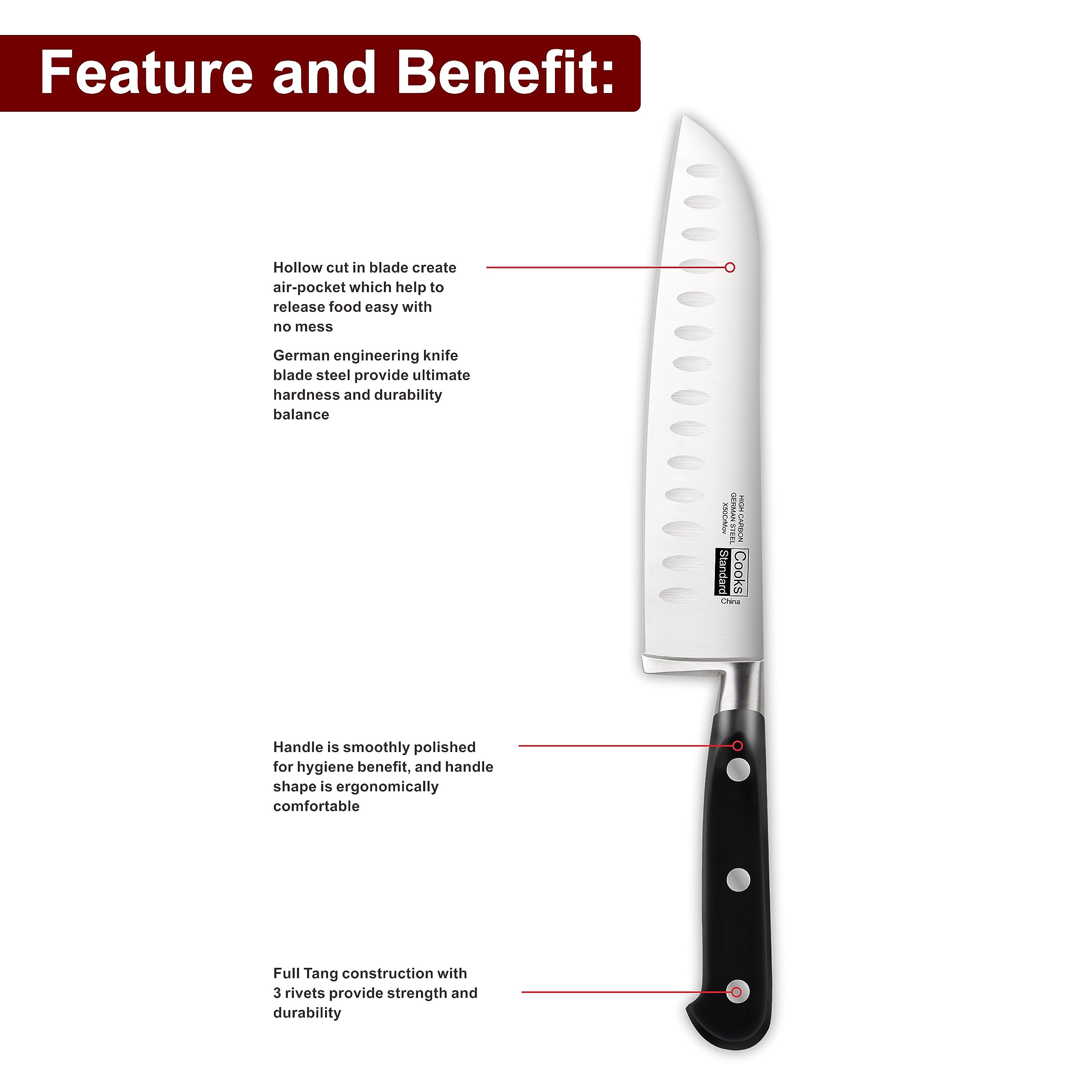 Premium High Carbon Stainless Steel Knife Set - 8