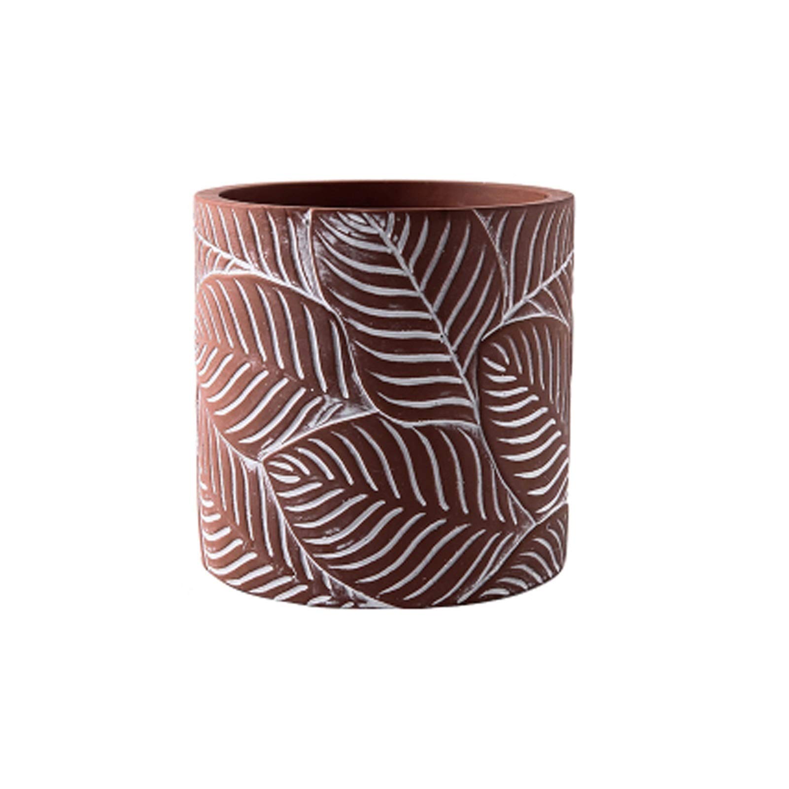 Modern Cement Flower Pots with Drainage Hole - Decorative Gardening Planters for Succulents, Herbs & Flowers - Perfect for Home, Office & Outdoor Decor (Color: E) - Ideal for Indoor Greenery, Patio Gardens & Workspace Beautification