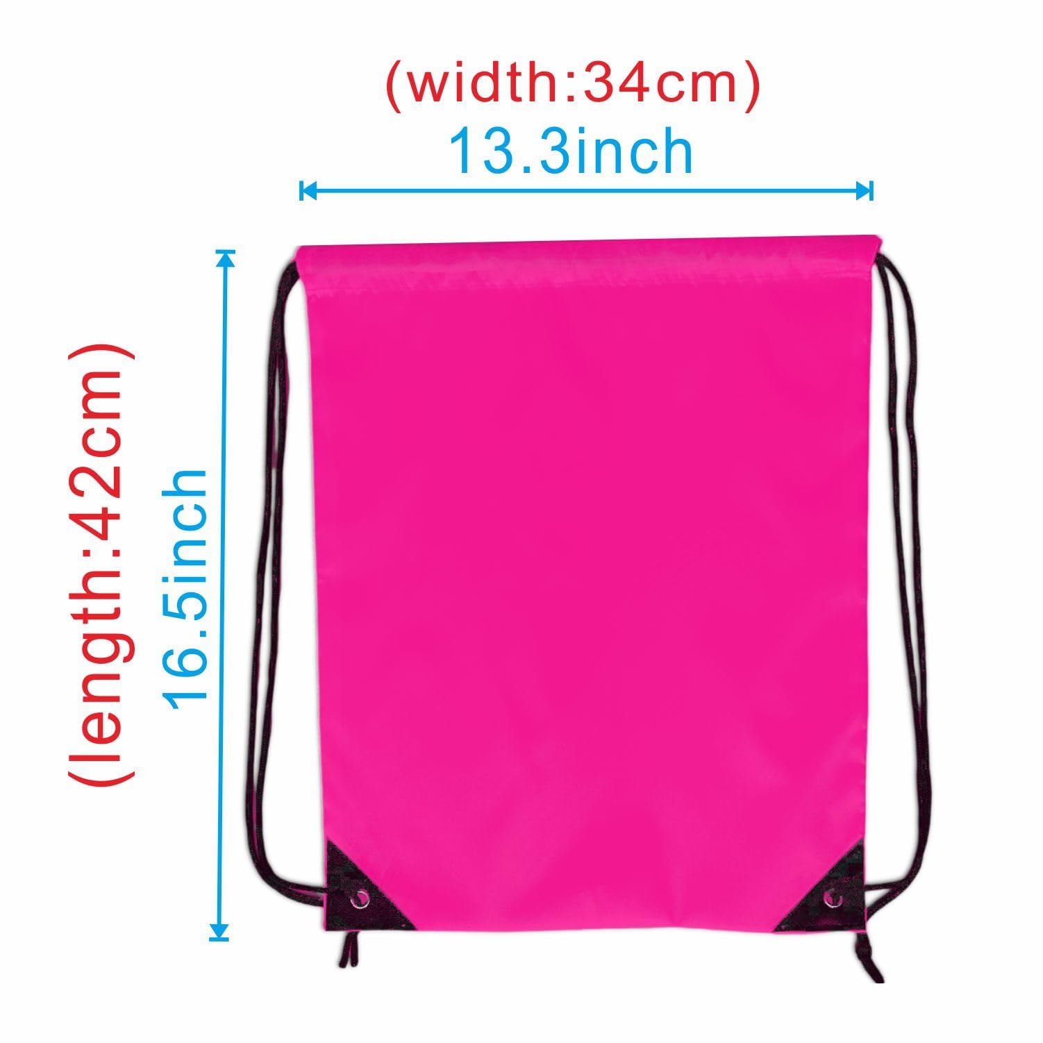 40 Pack Bulk Drawstring Backpacks - Fuchsia & Rose Cinch Bags for Outdoor Sports, Gym, Travel & School Events | Lightweight & Durable Sports Bags