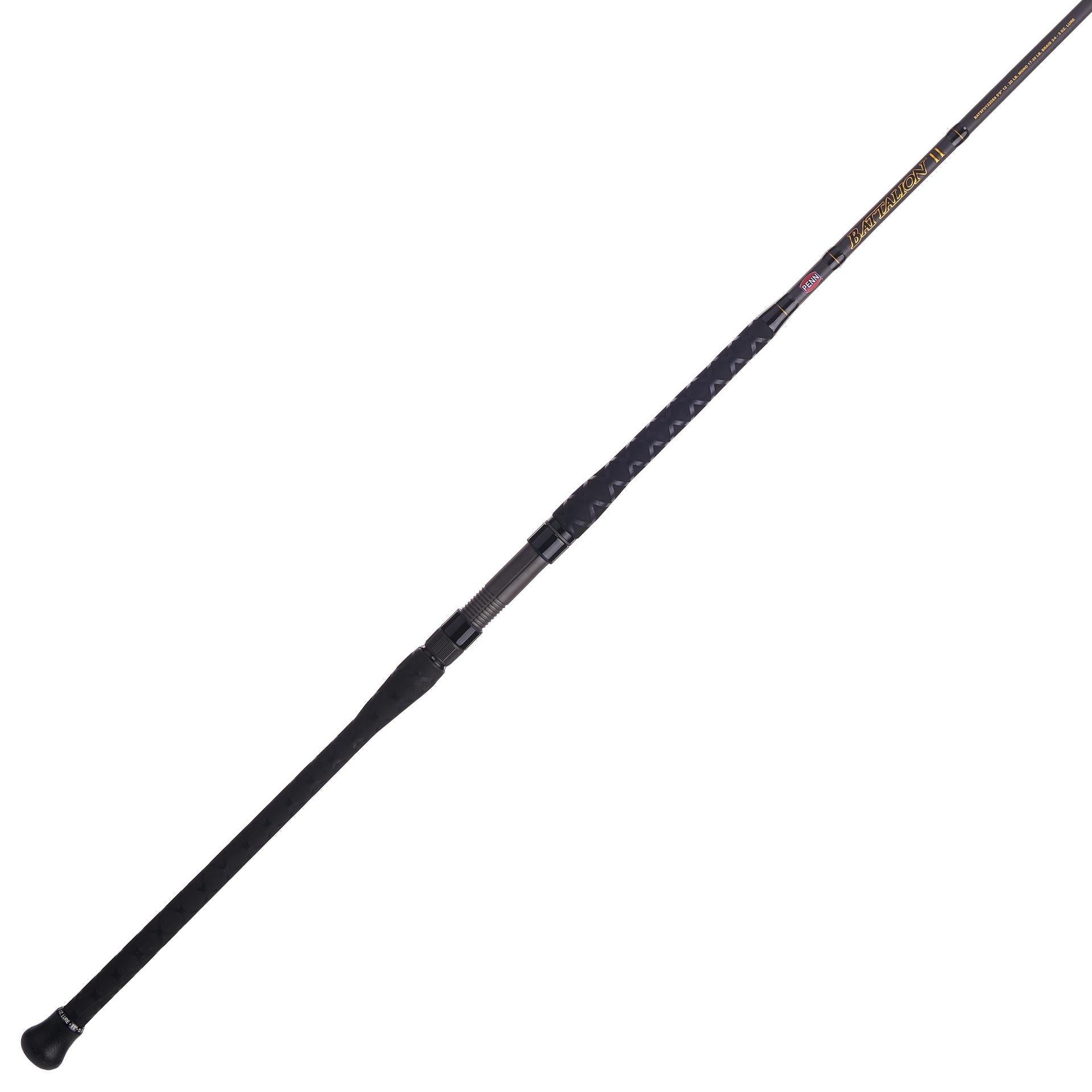 Battalion™ II Spinning Fishing Rod - Lightweight Graphite Freshwater & Saltwater Fishing Pole for Bass, Trout, and Walleye - Perfect for Shore Fishing, Boat Angling, and Kayak Adventures