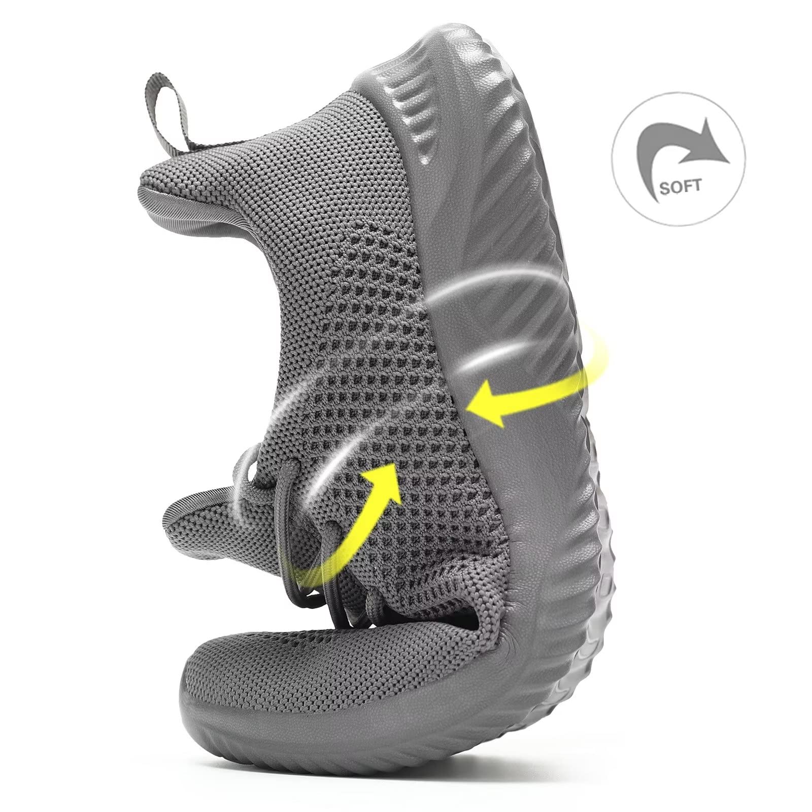 Men's Slip-On Running Shoes - Breathable Mesh Walking Sneakers with Soft Sole | Lightweight & Comfortable Loafers for Tennis, Work & Training | Perfect for Gym, Jogging & Casual Wear