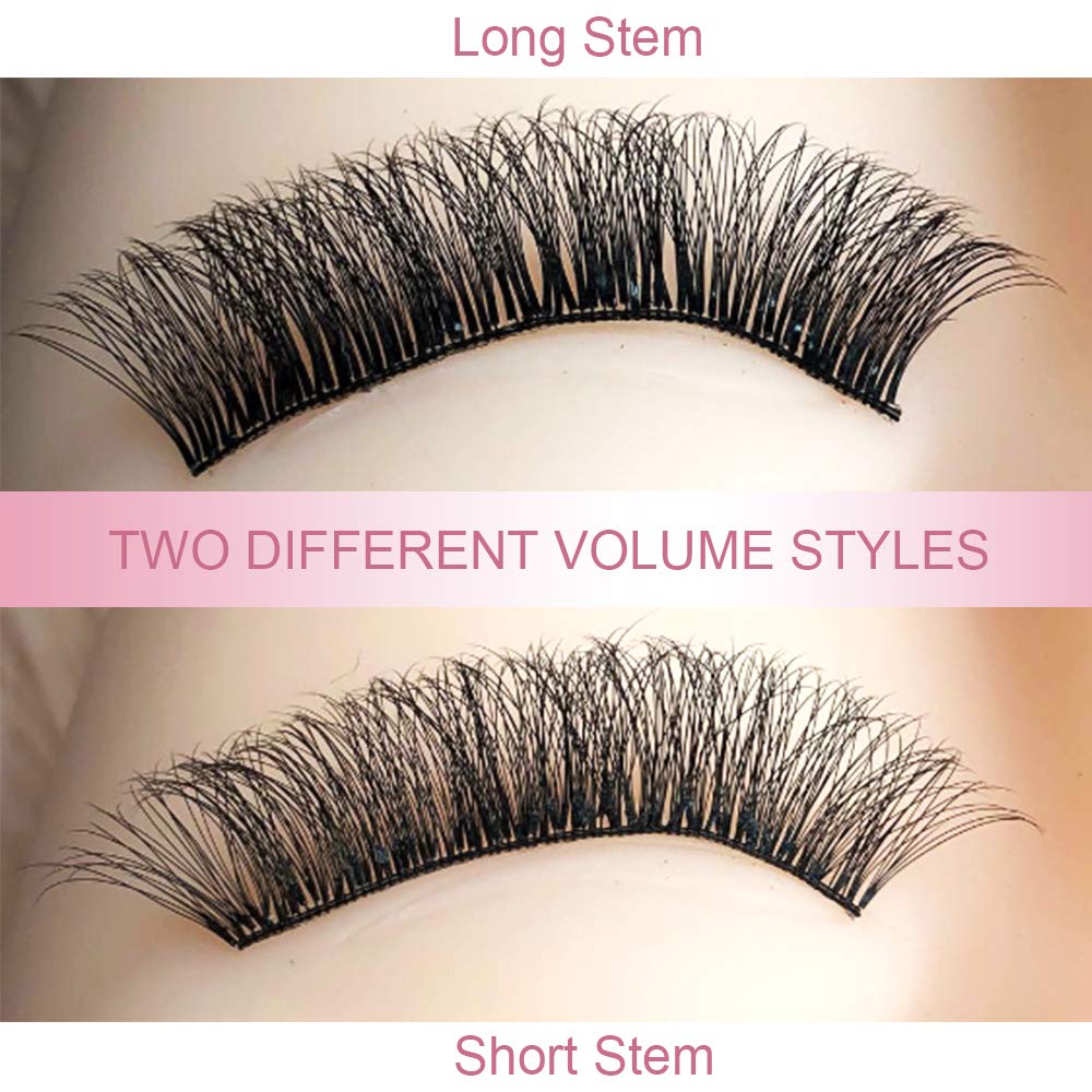 3D Volume Eyelash Extensions 0.07mm C Curl 12mm - Premade Lash Fans for 3D 5D 7D Volume Lashes (9-20mm) - Professional Salon & DIY Home Use for Stunning Eye Makeup