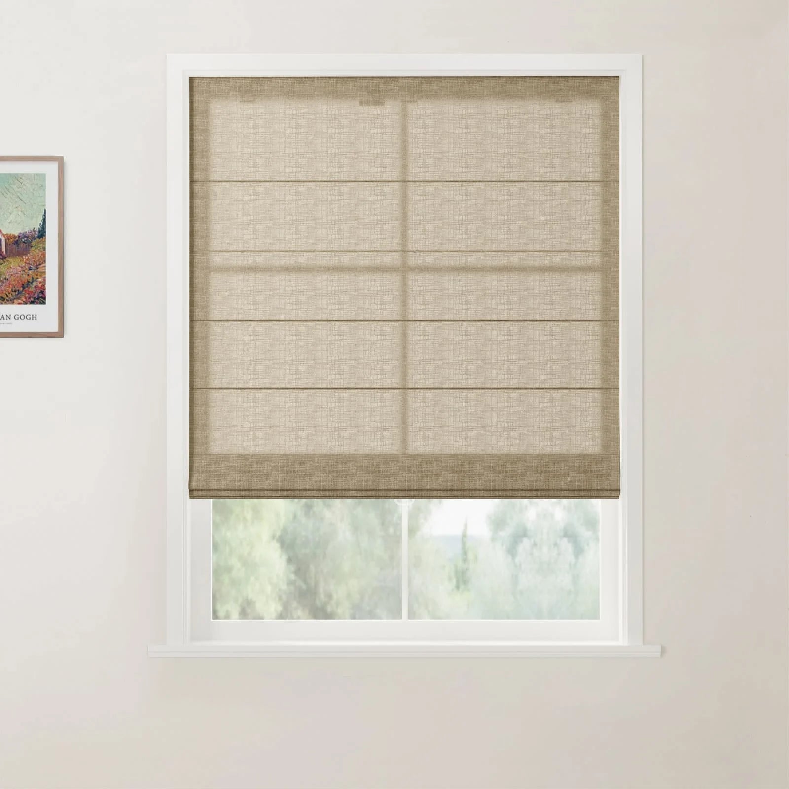 Custom Cordless Roman Shades for Windows - Blackout Back Slat Design for Privacy & Light Control - Perfect for Living Room, Bedroom, and Home Office