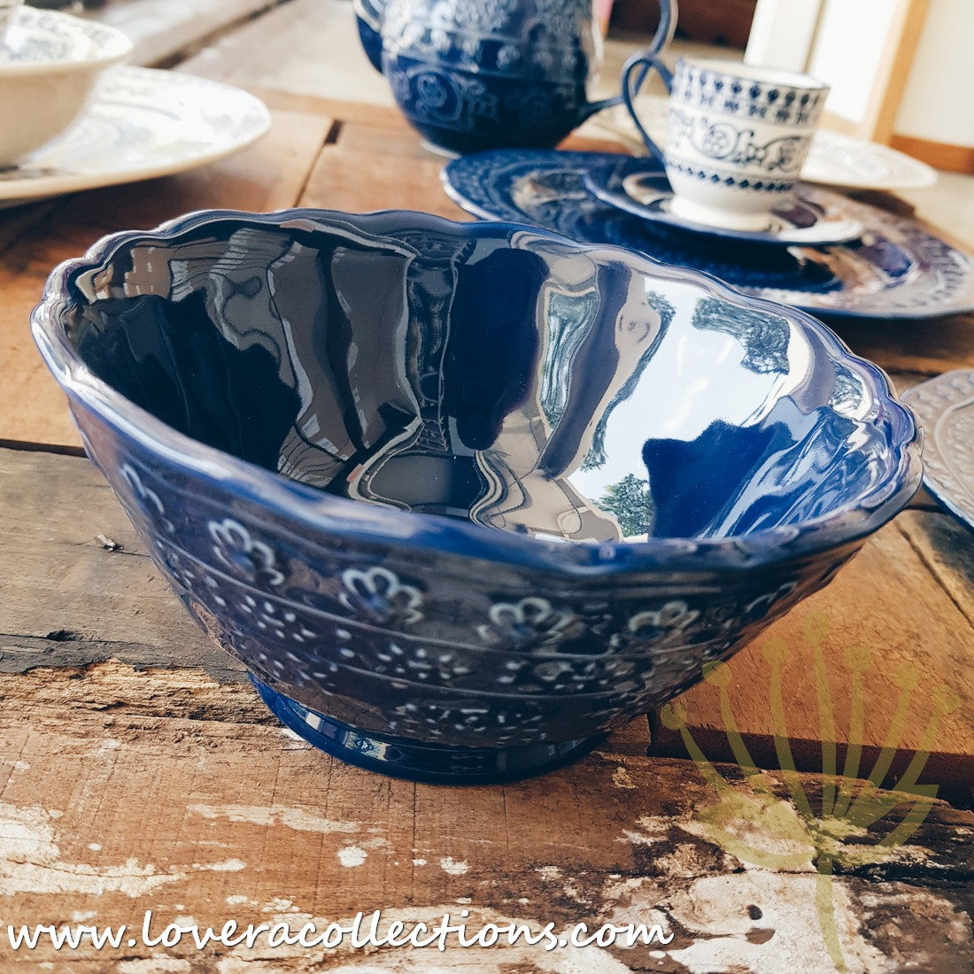 Adelaide Blue & White Dinnerware Set - Elegant Ceramic Plates, Bowls & Serving Dishes for Dining & Entertaining | Perfect for Dinner Parties, Family Meals & Special Occasions
