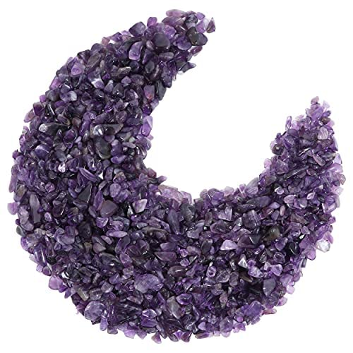 ZAICUS Natural Amethyst Crystal Chips - 1 Lb Bulk Crushed Gemstones for Healing, Reiki, Witchcraft, Jewelry Making & Home Decor | Irregular Shaped Tumbled Stones for Spiritual Practice, DIY Crafts and Crystal Grids
