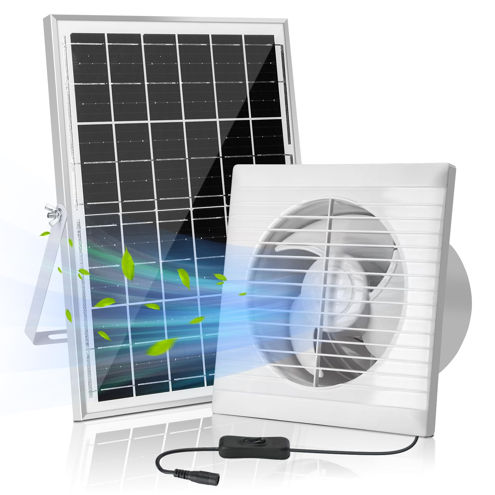 15W Solar Powered Exhaust Fan with 6