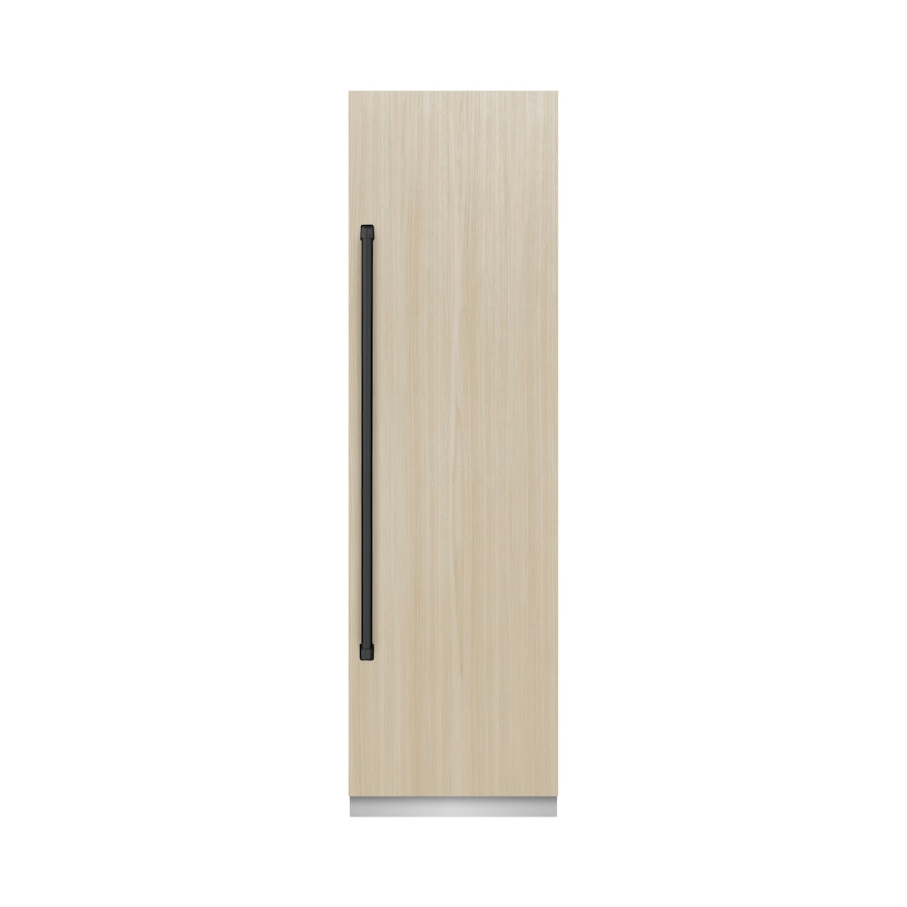 ZLINE Autograph Edition 24 Inch Panel Ready Column Refrigerator - 12.5 cu ft Capacity, Graphite Gray Interior with Matte Black Accents (RBCRVZ 24 MB) - Perfect for Modern Kitchens, Wine Storage & Open Concept Living Spaces