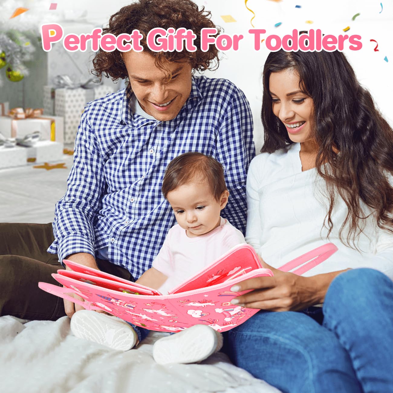 Montessori Busy Board for Toddlers 1-3 - Educational Sensory Travel Toy for Preschool Learning | Perfect Birthday Gift for 1-2 Year Old Girls