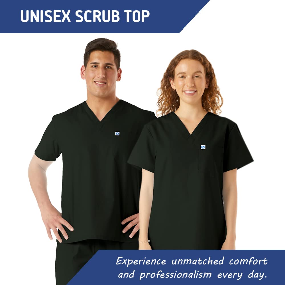 Premium Unisex V-Neck Scrub Top for Doctors & Nurses - Comfortable Medical Workwear for Hospital, Lab & Yoga | Ideal for Healthcare Professionals & Clinical Settings