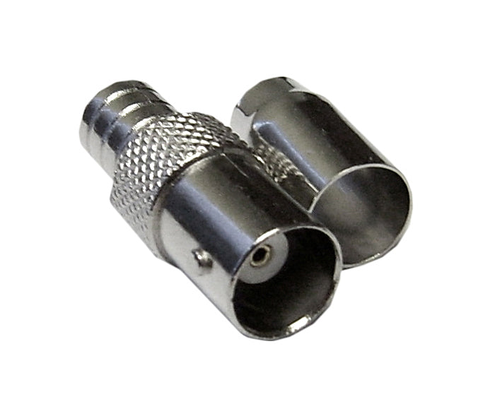 BNC Coaxial Cable Connector - 2 Pack Hex Crimp RF Connectors for CCTV, Antenna, Audio Video Equipment - Secure & Durable Connection for Professional Installations