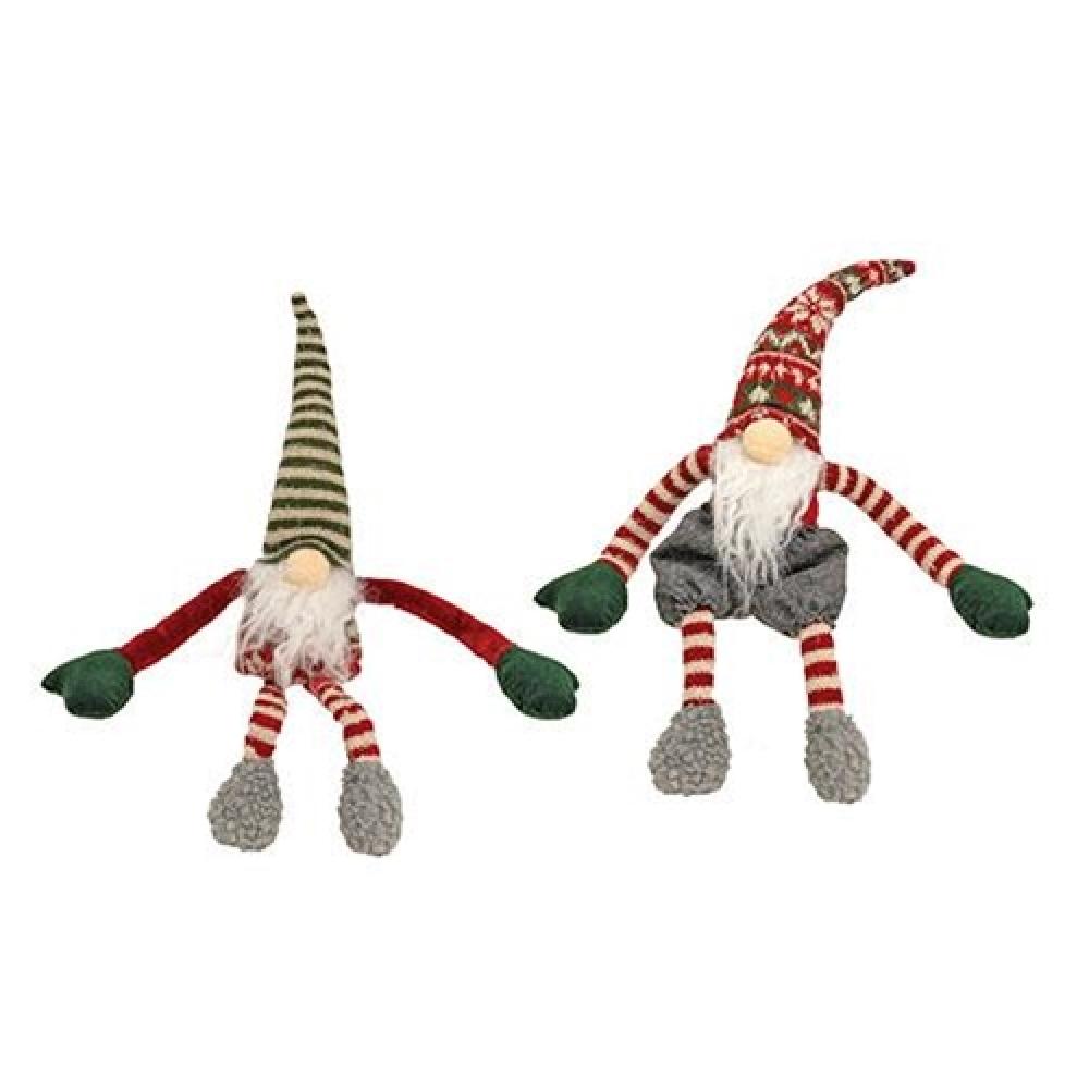 Nordic Christmas Gnome Sweater Hanging Ornament - 2 Pack Assorted Colors - Perfect for Holiday Tree Decor, Fireplace Mantel, and Festive Home Décor